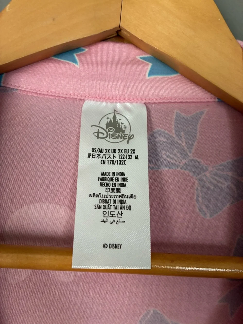 NWT Disney Parks Minnie Mouse Bow Pajama Set Pastel Pink Coquette Loungewear 2X